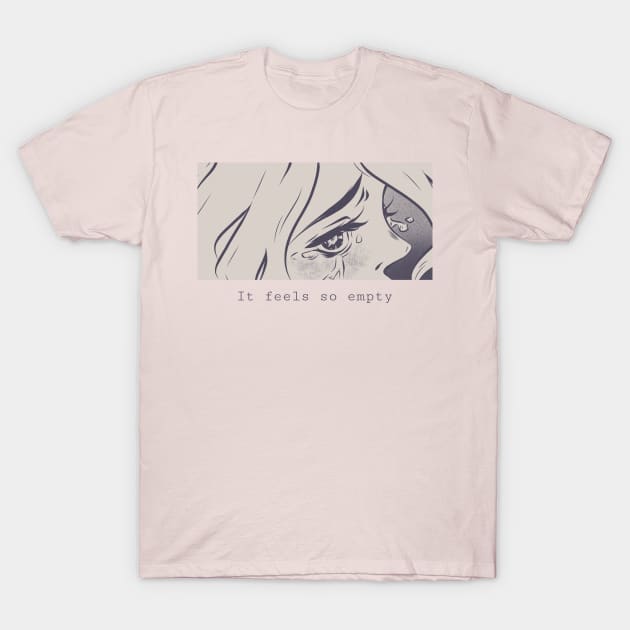 Sadness Sad Feelings Emotional Anime Girl T-Shirt by Tip Top Tee's